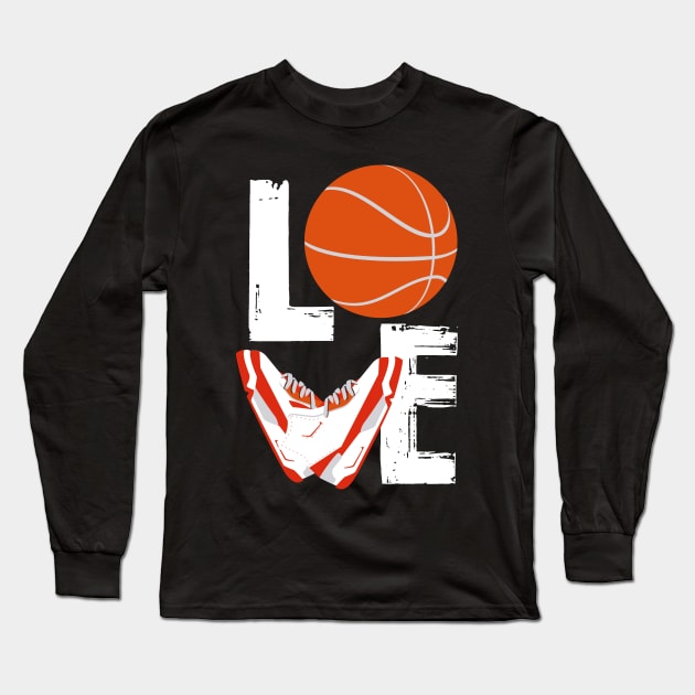 Basketball Love | Love Shoes Long Sleeve T-Shirt by DesignatedDesigner